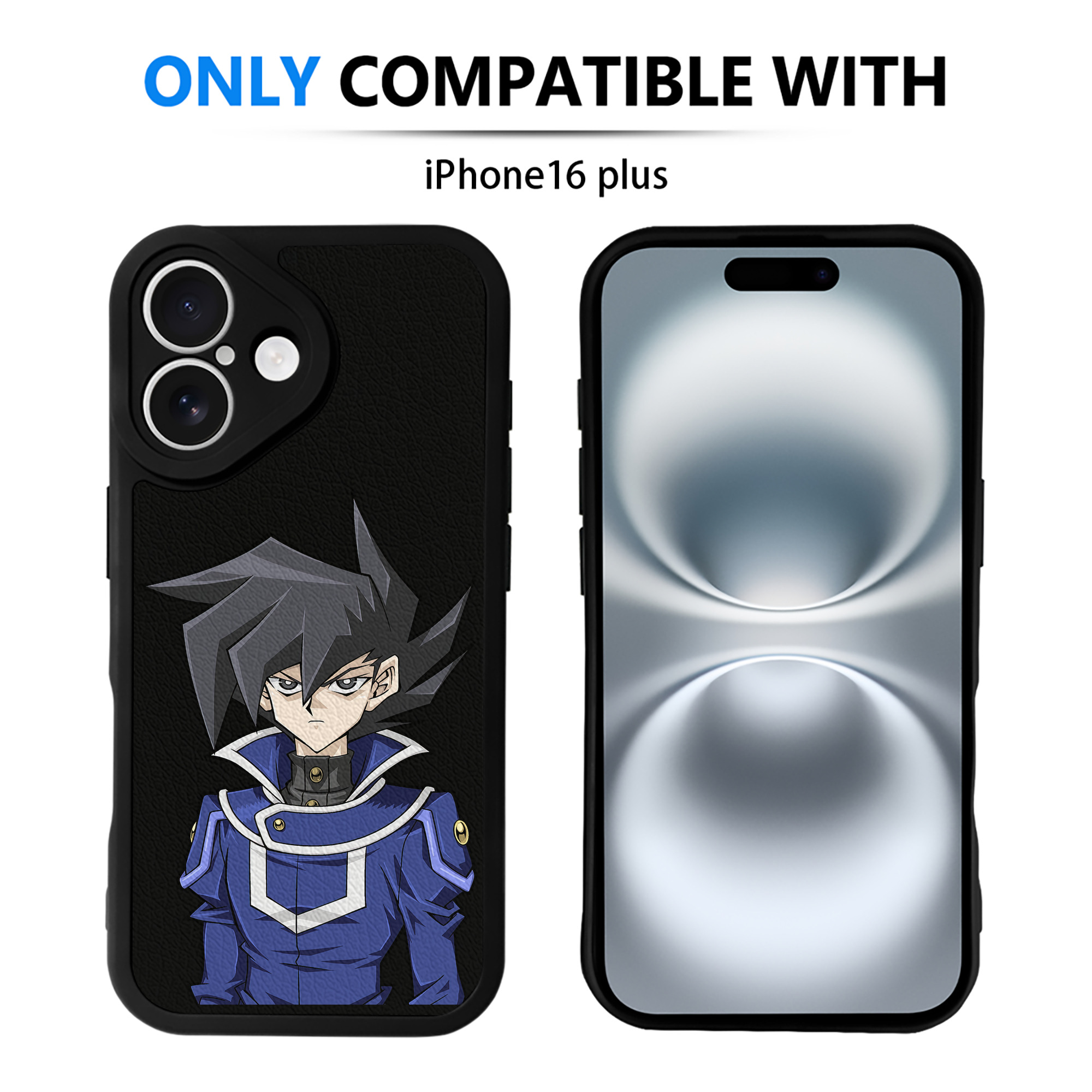（画像用） 遊☆戯☆王 Yu-Gi-Oh! 【iPhone 16シリーズ対応】シリコンスマホケース（レザー調） 材質：シリコン